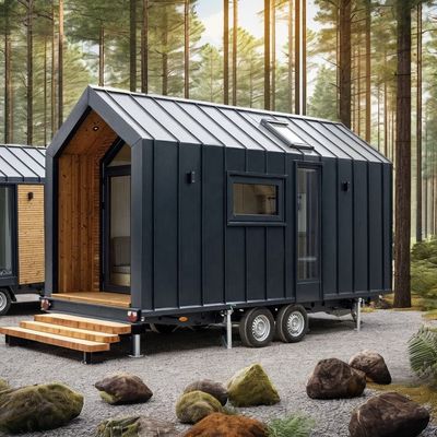 Qualität  Modern Design Prefab House Wall 75mm Wave Sandwich Panel 20ft Foldable Container House on Wheels usine