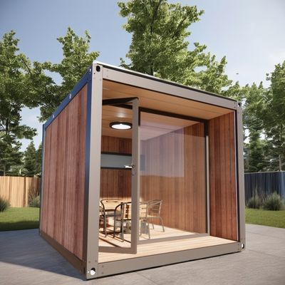 10ft Mini Prefab Modular Mobile Shipping Container Kleinformat Bürogebäude mit 50/75/100mm Wellen Sandwich Panel Wände