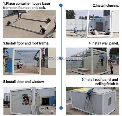 Modernes Design Flat Pack Klappbares portables Haus Container für vorgefertigte kleine Häuser Geschäfte und Büros 20ft oder 40ft