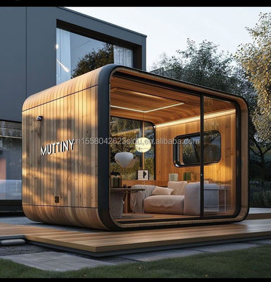 Galvanisierte Stahlquadratrohre Anpassungsfähige Raumkapsel-Haus für große Fläche und bewegliche vorgefertigte Apple House