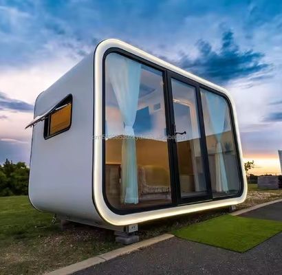 Galvanisierte Stahlquadratrohre Anpassungsfähige Raumkapsel-Haus für große Fläche und bewegliche vorgefertigte Apple House