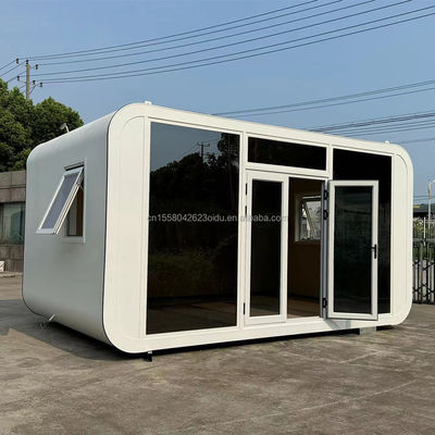 Galvanisierte Stahlquadratrohre Anpassungsfähige Raumkapsel-Haus für große Fläche und bewegliche vorgefertigte Apple House