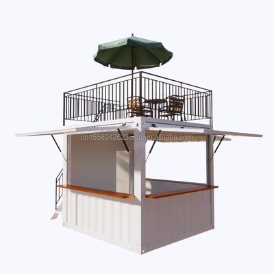 10 ft 20 ft mobile Behälter Galvanisierte Stahlquadratrohre für den Supermarkt kundenspezifischer mobiler Laden Pop-Up-Coffee Bar
