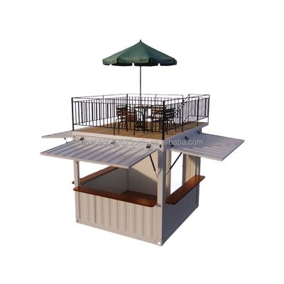 10 ft 20 ft mobile Behälter Galvanisierte Stahlquadratrohre für den Supermarkt kundenspezifischer mobiler Laden Pop-Up-Coffee Bar