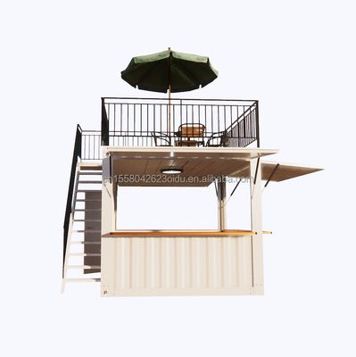 10 ft 20 ft mobile Behälter Galvanisierte Stahlquadratrohre für den Supermarkt kundenspezifischer mobiler Laden Pop-Up-Coffee Bar