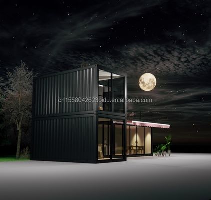 Galvanisierte Quadratrohren aus Stahl Hauptstruktur Containerhäuser für Luxusprefabrikate mit zwei Schlafzimmern Flat Pack Versand