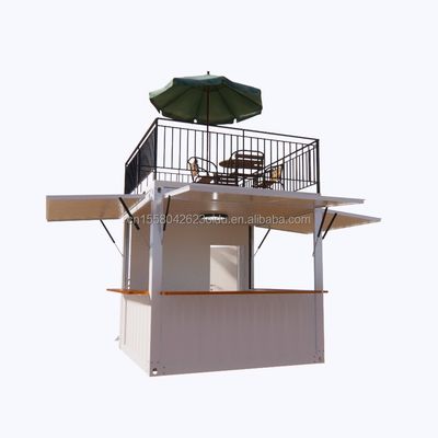 10 ft 20 ft mobile Behälter Galvanisierte Stahlquadratrohre für den Supermarkt kundenspezifischer mobiler Laden Pop-Up-Coffee Bar