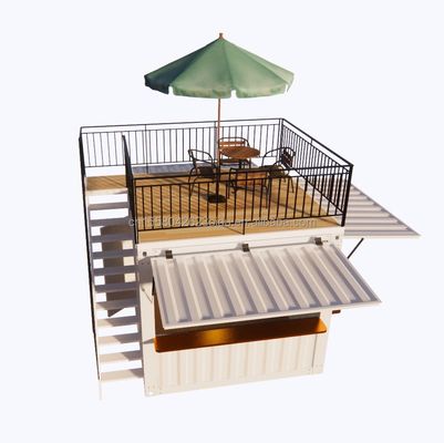 10 ft 20 ft mobile Behälter Galvanisierte Stahlquadratrohre für den Supermarkt kundenspezifischer mobiler Laden Pop-Up-Coffee Bar