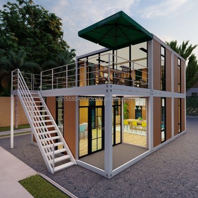 Mini-Häuser Kleine Häuser Containerhäuser für Büro-Showroom und Restaurant in Pakistan Sandwich-Panel 20ft Fertighaus