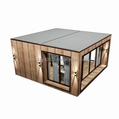 Schnellbauvorgefertigtes Containerhaus mit galvanisierten Quadratrohren aus Stahl und 50/75/100mm Wellen-Sandwich-Panel