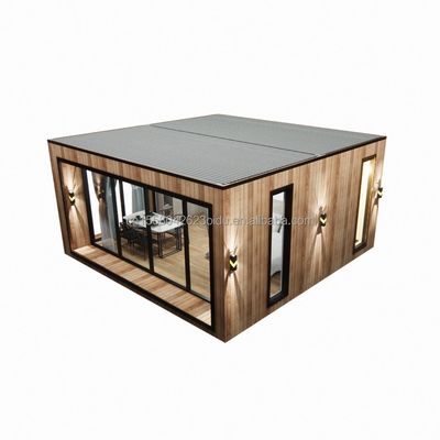 Schnellbauvorgefertigtes Containerhaus mit galvanisierten Quadratrohren aus Stahl und 50/75/100mm Wellen-Sandwich-Panel