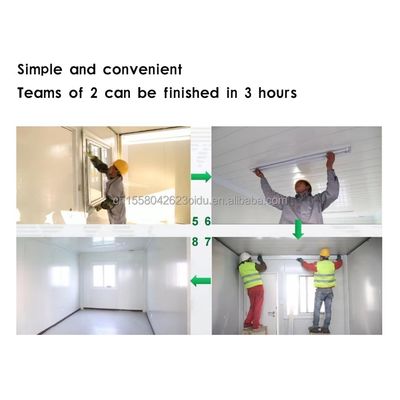 Maßgeschneiderte Farbe 10ft Mobil Kleines Haus auf Rädern Möbliert Vorgefertigtes Modulares Stahl-Sandwich-Panel Hotel Beste Preis