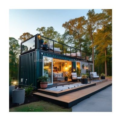 Aluminiumlegierte Fenster Modifizierte 20ft 40ft Vorgefertigte Containerhäuser für Hotels Villen und Wohnzimmer 2 Schlafzimmer