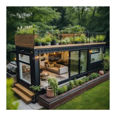 Aluminiumlegierte Fenster Modifizierte 20ft 40ft Vorgefertigte Containerhäuser für Hotels Villen und Wohnzimmer 2 Schlafzimmer