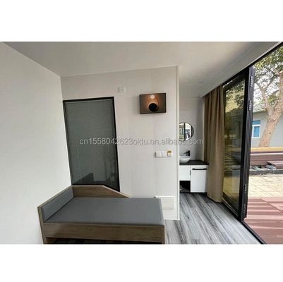 Maßgeschneiderte Farbe Moderne Container Mini Urlaub Kapsel Zimmer Ein Schlafzimmer Stahlkonstruktion Hotel mit modernem Stil entworfen