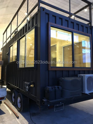 Modernes Design kundenspezifischer Farbstahl Fabrikate Schnelle Installation Vorgefertigte Modulhäuser auf Rädern für mobile Camping-Anhänger