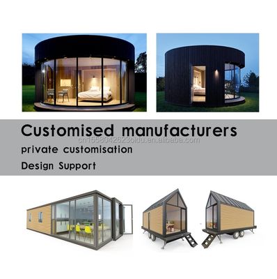 Modernes Design Leicht Luxus Großkapazität Modulares Rundes Kleines Haus aus leichtem Stahl und Sandwich-Panel-Material