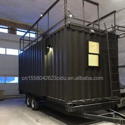 Modernes Design kundenspezifischer Farbstahl Fabrikate Schnelle Installation Vorgefertigte Modulhäuser auf Rädern für mobile Camping-Anhänger