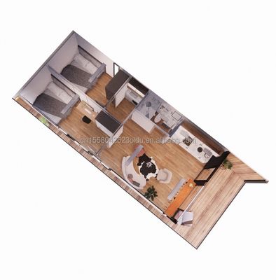 Außen modernes Design vorgefertigtes Containerhaus mit Aluminiumoxidfenster und kundenspezifische Farbe aus Sandwich-Panel