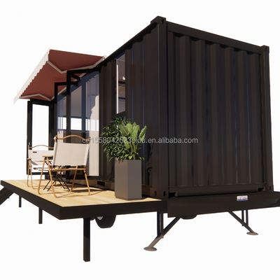 Modernes Mini Mobile Tiny Trailer Containerhaus mit Stahlrahmen Verzinktes Stahl biegen und Sandwich-Panel Material Räder