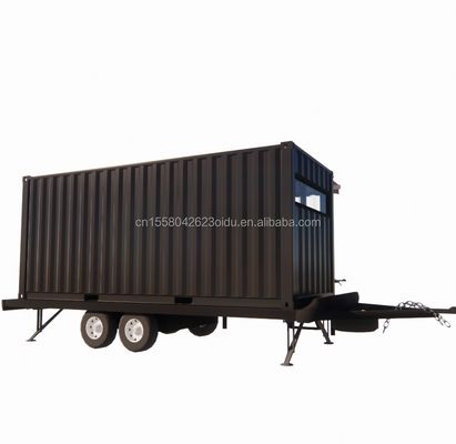 Modernes Mini Mobile Tiny Trailer Containerhaus mit Stahlrahmen Verzinktes Stahl biegen und Sandwich-Panel Material Räder
