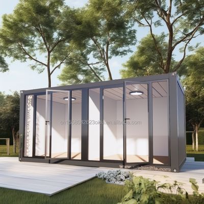 50/75/100mm Welle Sandwich Panel Wand Moderne 20ft 40ft Stahl Container Häuser Flat Pack Vorgefertigtes Haus für Büro