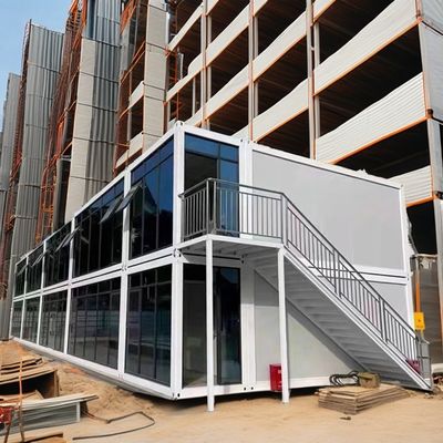 Galvanisierte Stahlquadratrohre Hauptstruktur kundenspezifische Farbe 20ft Containerhaus vorgefertigtes temporäres Büro / Geschäft / Villa