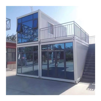 Galvanisierte Stahlquadratrohre Hauptstruktur kundenspezifische Farbe 20ft Containerhaus vorgefertigtes temporäres Büro / Geschäft / Villa