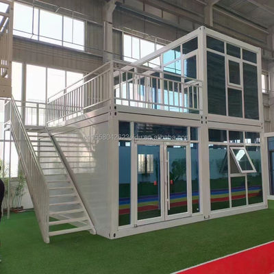 Galvanisierte Stahlquadratrohre Hauptstruktur kundenspezifische Farbe 20ft Containerhaus vorgefertigtes temporäres Büro / Geschäft / Villa
