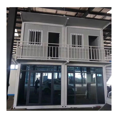 Galvanisierte Stahlquadratrohre Hauptstruktur kundenspezifische Farbe 20ft Containerhaus vorgefertigtes temporäres Büro / Geschäft / Villa