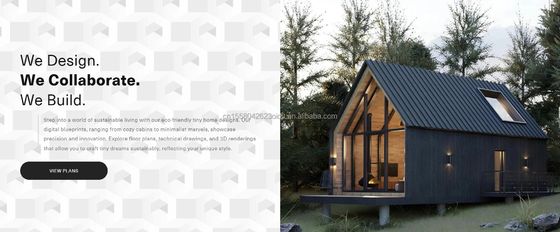 Modernes Design Kleines Haus auf Rädern Stahlmaterial Outdoor Camping Garten Baukasten mit 50/75/100mm Welle Sandwich Panel