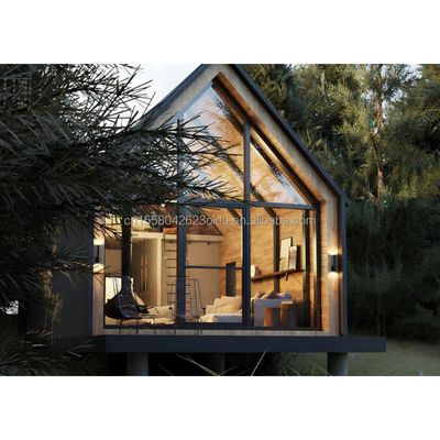 Modernes Design Kleines Haus auf Rädern Stahlmaterial Outdoor Camping Garten Baukasten mit 50/75/100mm Welle Sandwich Panel