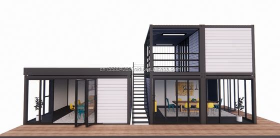 Wand 50/75/100mm Wellen Sandwich Panel anpassbar 20ft Container Haus Kombination drei Schlafzimmer Vier Schlafzimmer Prefab mit Carport Wohn Apart