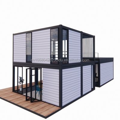 Wand 50/75/100mm Wellen Sandwich Panel anpassbar 20ft Container Haus Kombination drei Schlafzimmer Vier Schlafzimmer Prefab mit Carport Wohn Apart