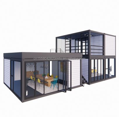 Wand 50/75/100mm Wellen Sandwich Panel anpassbar 20ft Container Haus Kombination drei Schlafzimmer Vier Schlafzimmer Prefab mit Carport Wohn Apart