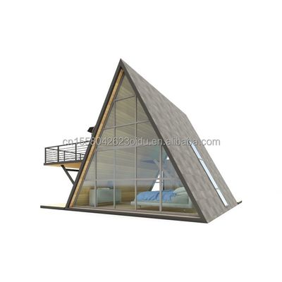 Verzinktes Stahl Quadratrohr Luxus Kleines Holzhaus Dreieck Modulares Vorgefertigtes Haus für Ihre Anforderungen