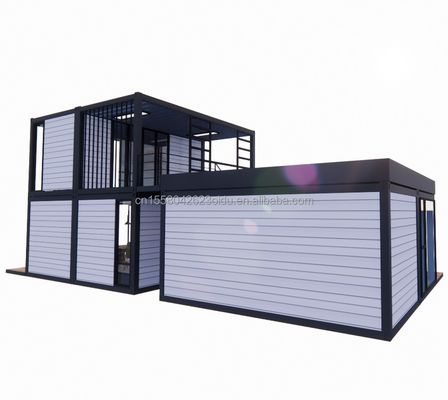 Wand 50/75/100mm Wellen Sandwich Panel anpassbar 20ft Container Haus Kombination drei Schlafzimmer Vier Schlafzimmer Prefab mit Carport Wohn Apart