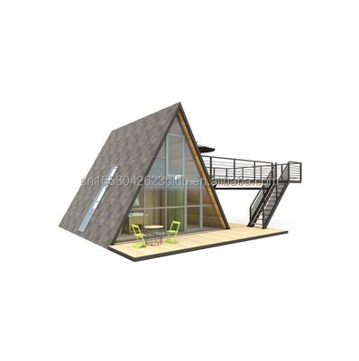 Verzinktes Stahl Quadratrohr Luxus Kleines Holzhaus Dreieck Modulares Vorgefertigtes Haus für Ihre Anforderungen