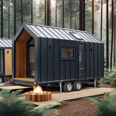 Modernes Design Prefab Haus Wand 75mm Welle Sandwich Panel 20ft Klappbehälter Haus auf Rädern