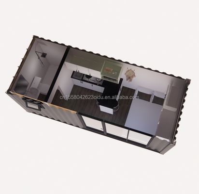 Outdoor Wohn- und Familienhotel 2 Schlafzimmer Vorgefertigtes Stahlcontainerhaus mit galvanisiertem Stahl biegen 180g Flat Pack