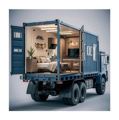 Galvanisierte Stahlquadratrohre Hauptstruktur für modernes kleines Haus auf Rädern Portable Prefab Container House Design