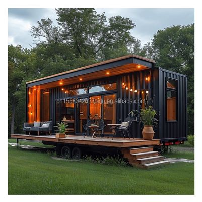Galvanisierte Stahlquadratrohre Hauptstruktur für modernes kleines Haus auf Rädern Portable Prefab Container House Design