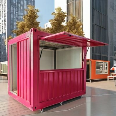 10ft Mini Pop-up Container House für Cafés Bar Fast-Food Restaurant Convenience Store Kiosk oder Stand Fenster Material
