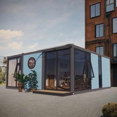 20 oder 40 Fuß umweltfreundlicher Behälter aus Stahl und Sandwich-Panel für Kleidungsstudio Restaurant Hotel
