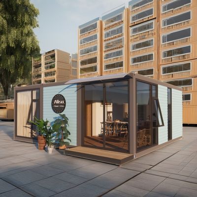 20 oder 40 Fuß umweltfreundlicher Behälter aus Stahl und Sandwich-Panel für Kleidungsstudio Restaurant Hotel
