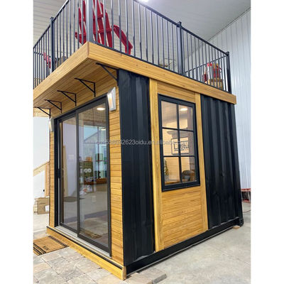 10ft Holz Plastik Gartenhaus Behälter Mobil Holz Aktivitätsraum Mini-Büro Kaffeehaus Modernes Design für Ihren Garten