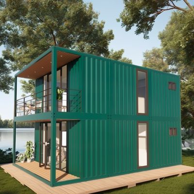 Anpassbares zweistöckiges Containerhaus für den Urlaub am Meer feuerfest vorgefertigte Waldvilla Resort Größen 20ft 40ft