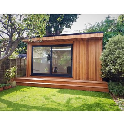 Vorgefertigte Sonnenräume Glashäuser Erweiterbares Holzcontainerhaus mit erweiterbarem Design