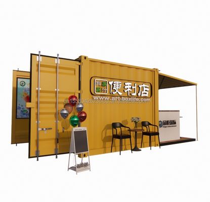 Anpassungsfarbe Einfache Installation Fertigbauhäuser 10 ft Flat Pack Wohnbehälter zum Essen in modularen Häusern