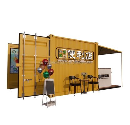 Anpassungsfarbe Einfache Installation Fertigbauhäuser 10 ft Flat Pack Wohnbehälter zum Essen in modularen Häusern